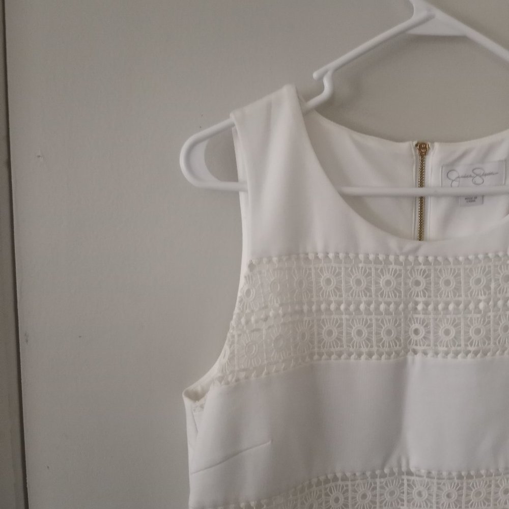 NWT Jessica Simpson White Sleeveless Dress - Picture 2 of 11